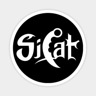 Silat Lettering White Karambit (on garment front) Magnet